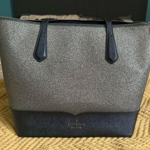 Kate Spade Gray and Black Tote Bag
